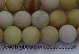 CSS623 15.5 inches 10mm round matte yellow sunstone gemstone beads