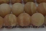 CSS655 15.5 inches 14mm round matte sunstone beads wholesale