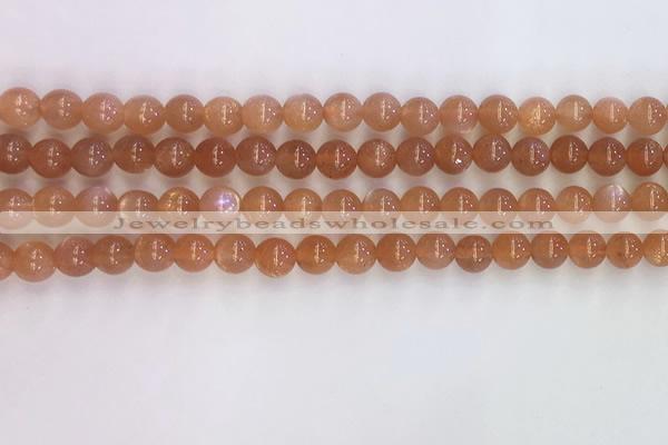 CSS708 15.5 inches 4mm round natural golden sunstone beads