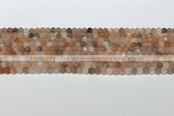 CSS783 15.5 inches 4mm round sunstone gemstone beads wholesale