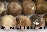 CSS822 15 inches 10mm faceted round sunstone beads