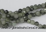 CSW10 15.5 inches 4mm faceted round seaweed quartz beads wholesale