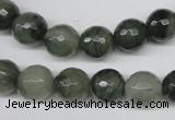 CSW14 15.5 inches 10mm faceted round seaweed quartz beads wholesale