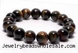 CTB03 7 inches 10mm round blue tiger eye stretch bracelet