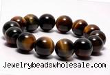 CTB05 7 inches 14mm round blue tiger eye stretch bracelet