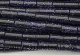 CTB1011 15 inches 2*4mm tube blue goldstone beads