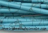 CTB1014 15 inches 2*4mm tube imitation turquoise beads