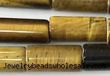 CTB1037 15 inches 8*16mm - 8*18mm tube yellow tiger eye beads