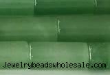 CTB1042 15 inches 8*16mm - 8*18mm tube green aventurine beads