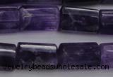 CTB106 15.5 inches 11*15mm faceted tube amethyst gemstone beads