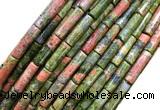 CTB1063 15 inches 4*13mm tube unakite gemstone beads wholesale