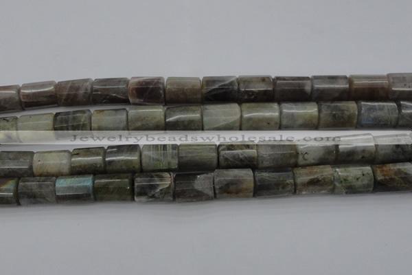 CTB107 15.5 inches 11*15mm faceted tube labradorite gemstone beads