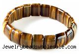 CTB16 10*14mm rectangle yellow tiger eye stretch bracelet