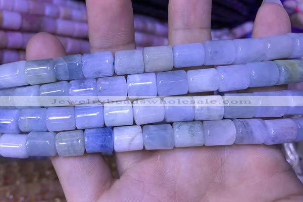 CTB250 15.5 inches 8*10mm tube natural aquamarine beads