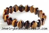 CTB28 7.5 inches 5*10*15mm oval tiger eye stretch bracelet