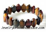 CTB29 7.5 inches 5*11*18mm oval tiger eye stretch bracelet