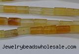 CTB301 15.5 inches 4*6mm tube yellow jade beads wholesale