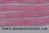 CTB311 15.5 inches 4*13mm tube rose quartz beads wholesale