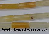 CTB321 15.5 inches 4*13mm tube yellow jade beads wholesale