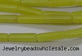 CTB323 15.5 inches 4*13mm tube lemon jade beads wholesale