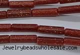 CTB328 15.5 inches 4*13mm tube goldstone beads wholesale