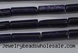 CTB329 15.5 inches 4*13mm tube blue goldstone beads wholesale