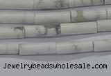 CTB340 15.5 inches 4*13mm tube white howlite beads wholesale