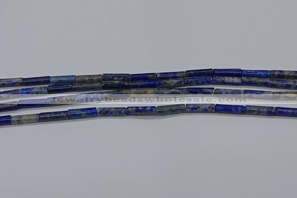 CTB356 15.5 inches 4*13mm tube lapis lazuli beads wholesale