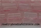 CTB501 15.5 inches 10*13mm triangle rose quartz beads wholesale