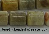 CTB543 15.5 inches 10*13mm triangle chrysanthemum agate beads