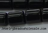 CTB545 15.5 inches 10*13mm triangle black agate beads wholesale