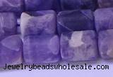 CTB563 15.5 inches 10*13mm triangle matte dogtooth amethyst beads