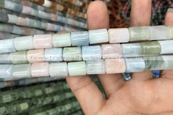 CTB602 15.5 inches 10*11mm - 10*12mm tube morganite beads