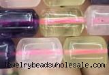 CTB603 15.5 inches 8*12mm tube mixed quartz beads wholesale