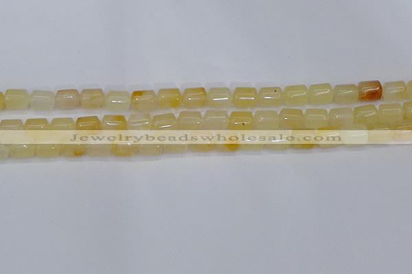 CTB701 15.5 inches 6*8mm tube yellow jade beads wholesale