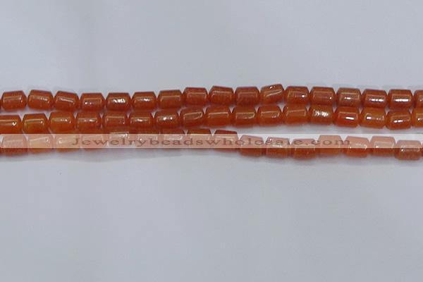 CTB704 15.5 inches 6*8mm tube red aventurine beads wholesale