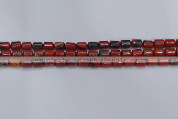 CTB708 15.5 inches 6*8mm tube red jasper beads wholesale