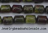 CTB713 15.5 inches 6*8mm tube dragon blood jasper beads wholesale