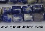 CTB715 15.5 inches 6*8mm tube white lace sodalite beads wholesale