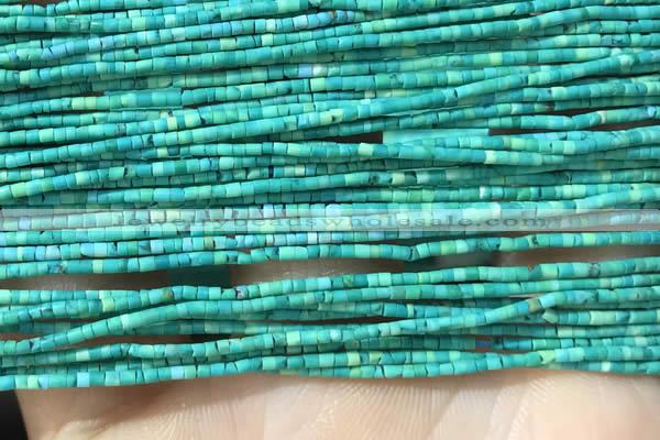 CTB801 15.5 inches 1mm tube turquoise beads wholesale