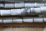 CTB811 15.5 inches 2*4mm tube white howlite beads wholesale