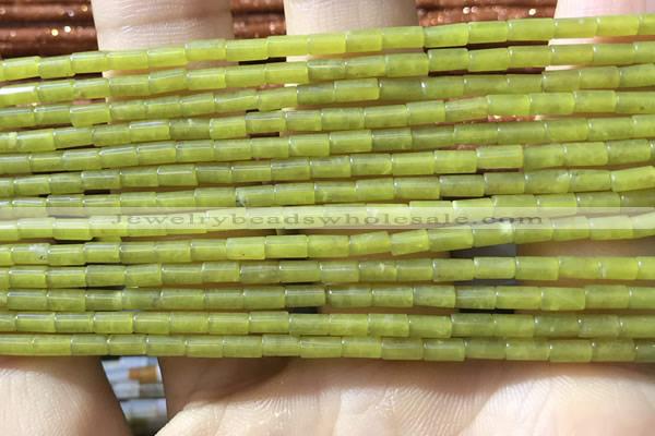 CTB814 15.5 inches 2*4mm tube korean jade beads wholesale