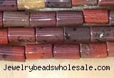 CTB815 15.5 inches 2*4mm tube red jasper beads wholesale