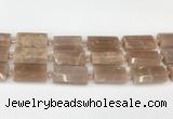 CTB861 13*25mm - 15*28mm faceted flat tube moonstone beads