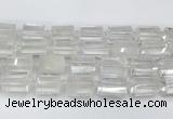 CTB875 13*25mm - 14*19mm faceted tube yellow white crystal beads