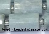 CTB901 15 inches 10*16mm faceted tube aquamarine beads