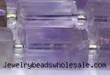 CTB903 15 inches 10*16mm faceted tube amethyst beads