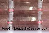 CTB904 15 inches 10*16mm faceted tube strawberry quartz beads