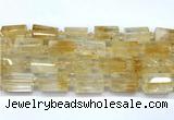 CTB944 15 inches 13*25mm - 14*19mm faceted tube citrine beads