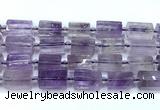 CTB946 15 inches 13*25mm - 14*19mm faceted tube amethyst beads